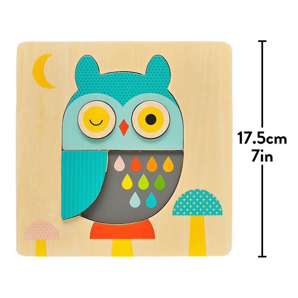 Little Owl Chunky Wood Puzzle - kapbulaorganics